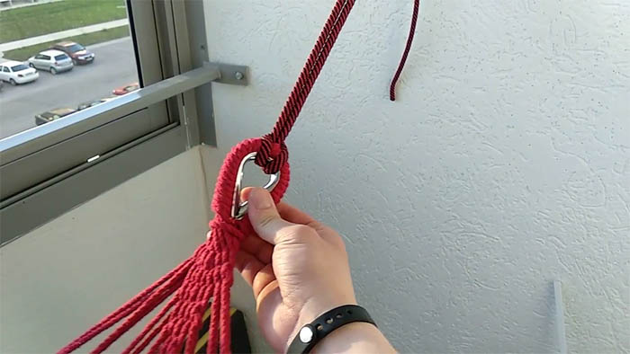 Кольцо с веревкой для гамака